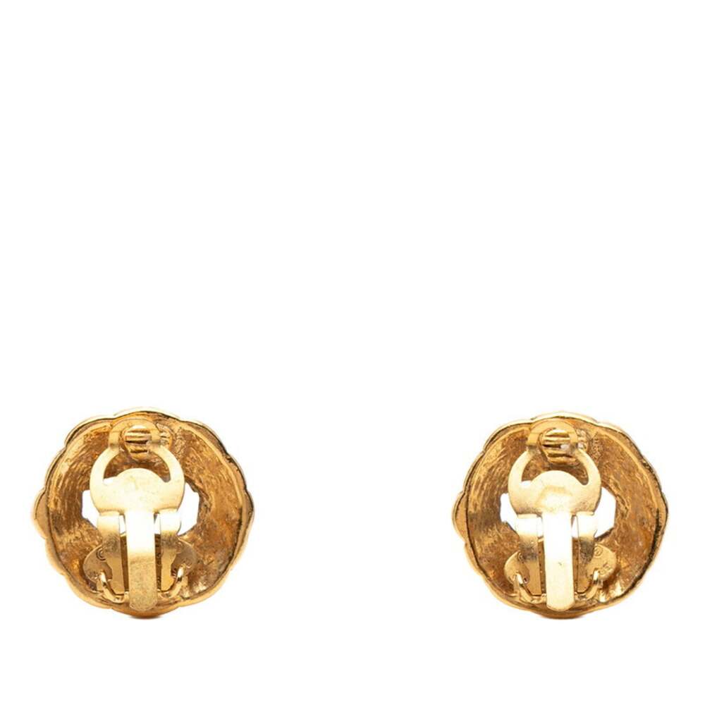 Chanel Cc Logo Clip-On Earrings Metal #246970C70B - Picture 2 of 3